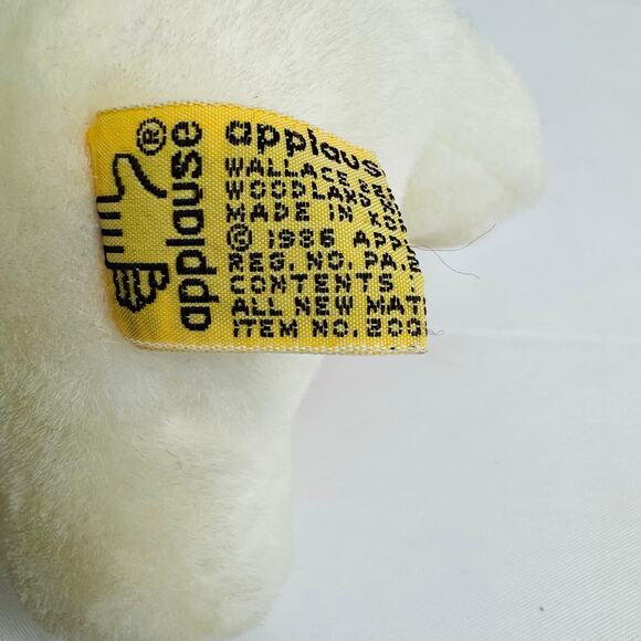5 for $25| Applause 1986 I Love You‎ Mini White Teddy Bear 6" Plush - Picture 4 of 4